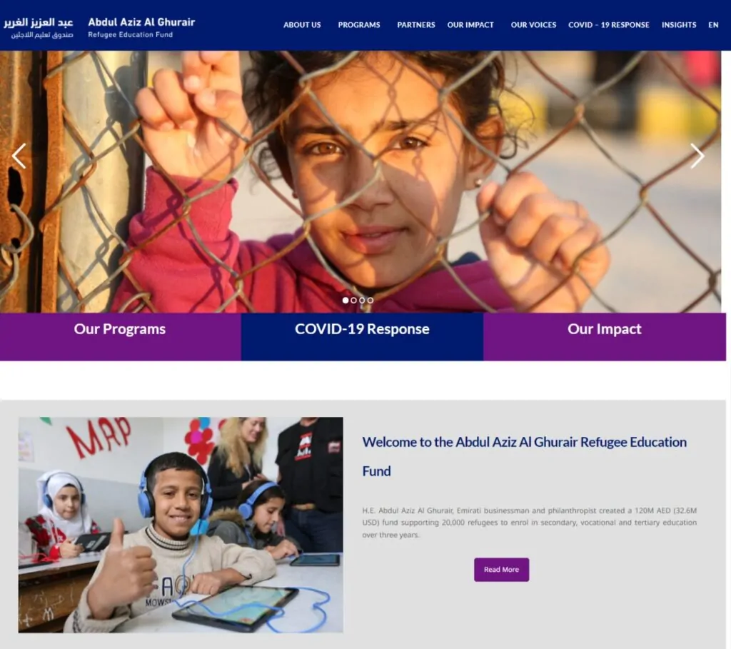 ABDUL AZIZ AL GHURAIR REFUGEE EDUCATION FUND - WordPress