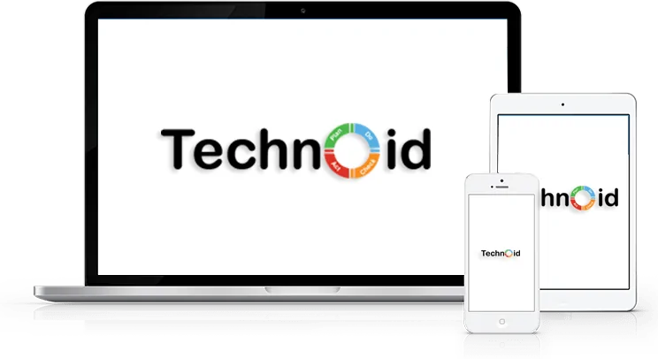 Technoid FZE logo in responsive screen- digital marketing company in dubai